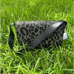 Sondra Roberts Squared Leopard Print Purse NWT